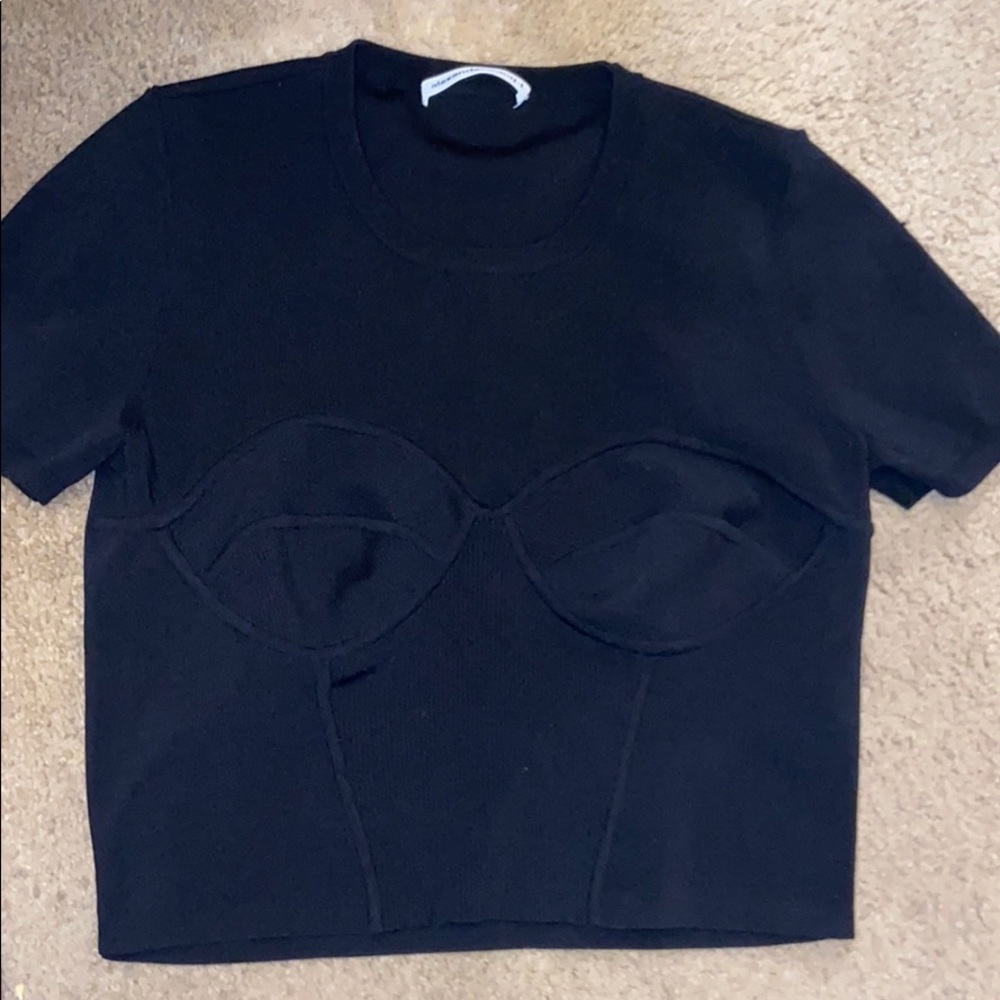 ALEXANDER WANG bandage mock corset crop top